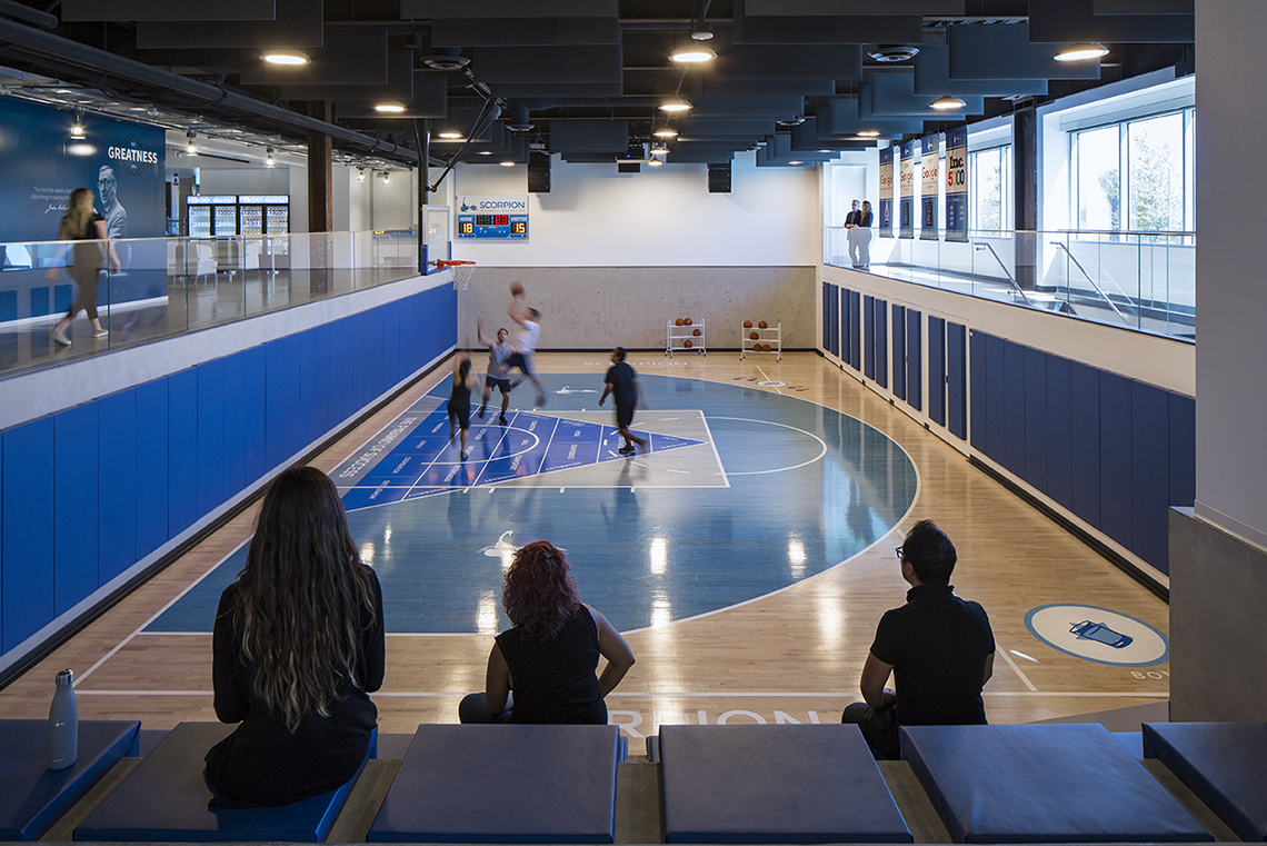 Scorpion Internet Marketing basketball court and stands